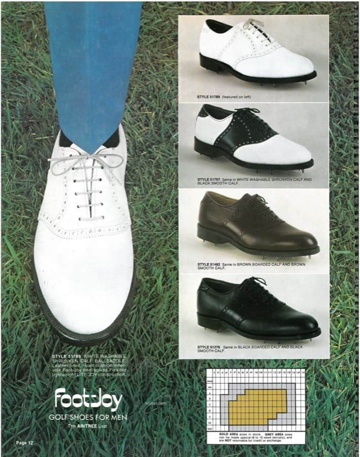 Saddles on the Aintree last in all-white washable shrunken calf, white with black saddle, brown boarded calf and black boarded calf.