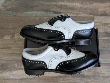 FootJoy style 51466: Smooth White/ Black wingtips
