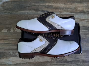 FootJoy style 51937: Smooth White/Brown/Tan