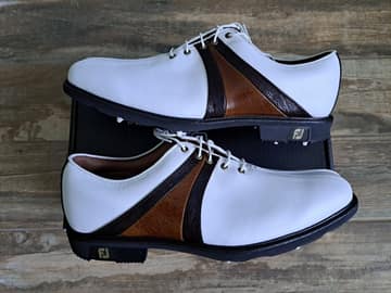 FootJoy style 52155: White/Brown, Saddle